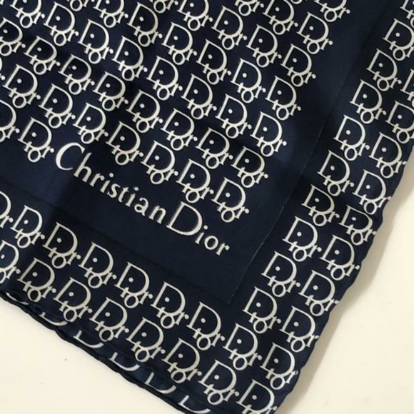 Dior Accessories - CHRISTIAN DIOR Monogram Logo Silk Scarf